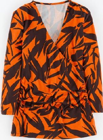 Boden, 1669[^]35011709 Wrap Jersey Top Pumpkin Willow Boden, Pumpkin