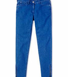 Boden Zip Ankle Skimmer Jeans, Denim Powder