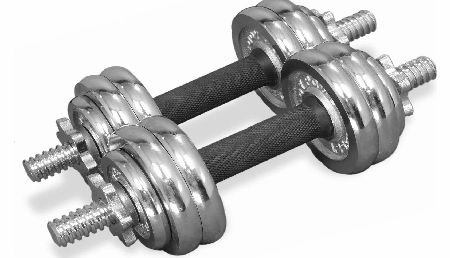 Body Power 15kg Chrome Spinlock Dumbbell Set