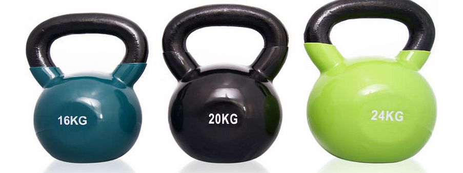 Body Power Endurance Vinyl Coated Kettle Bell Set