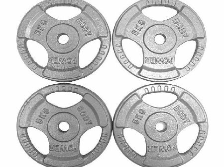 Body Power Standard TRI GRIP Discs 5Kg (x4)