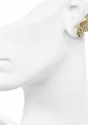 BodyCandy Clear Gem Gold Tone Guardian Angel Wing Ear Cuff Earring