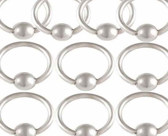 bodyjewelry 16G 16 Gauge 1.2mm 5/16 8mm steel eyebrow lip ear tragus rings closure bcr captive bead bar ACSE Body Piercing Jewellery 10Pcs