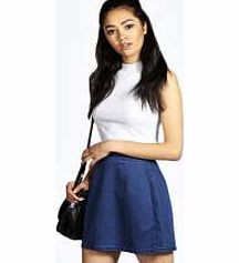 boohoo A-Line Mid Blue Denim Mini Skirt - blue azz12904