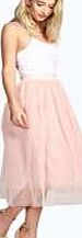 boohoo Anita Midi Length Full Net Tutu Skirt - peach