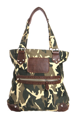 Bianca Khaki Canvas Shopper Female