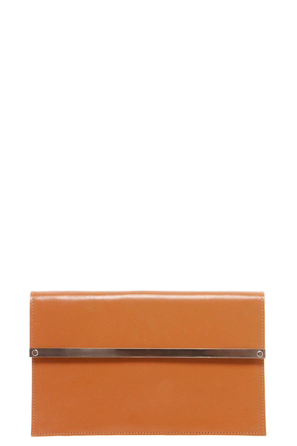 Boutique Annie Leather Metal Trim Clutch