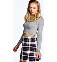 boohoo Checked A Line Pelmet Skirt - multi azz13004