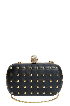 Cristina Skull Clasp Studded Box Clutch Female