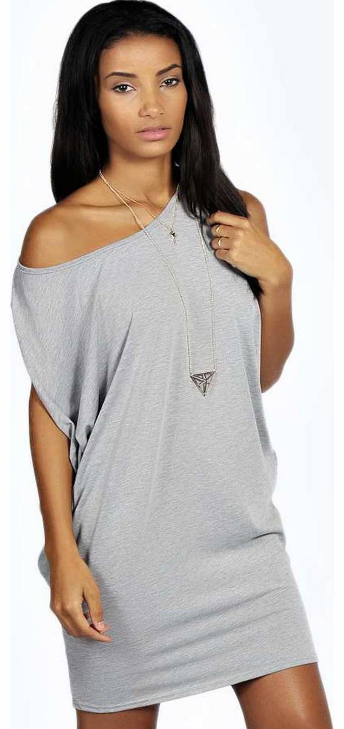 Danni Drape TShirt Dress - grey azz18986