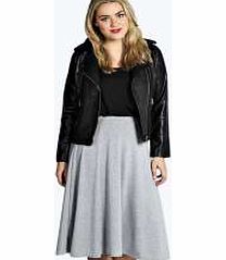 boohoo Emilia Full Circle Skirt - grey marl pzz98723