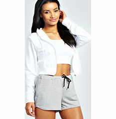 Evie Loopback Jersey Runner Shorts - grey azz28455