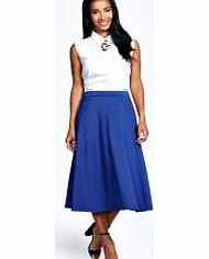 boohoo Grace Full Circle Midi Skirt - cobalt azz20468