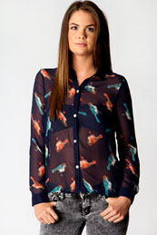 Heidi Bird Print Blouse