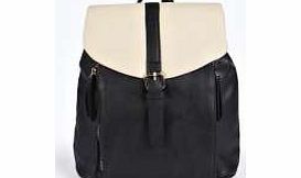 boohoo Jen Two Tone Rucksack - black azz23124