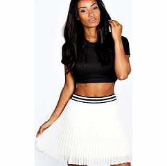 boohoo Jesse Sports Waistband Pleated Woven Mini Skirt