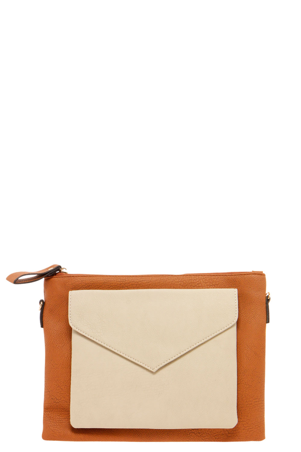 Jessica Pocket Front Clutch Bag - tan