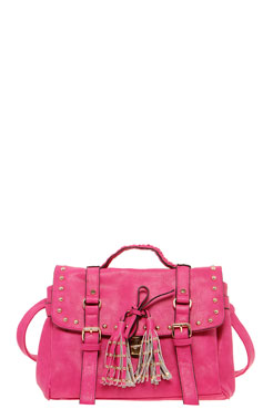 Jessica Studded Tassel Detail Satchel Female