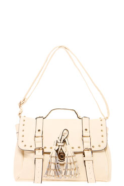 Jessica Studded Tassle Detail Satchel Female