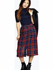 boohoo Katty Button Through Tartan Midi Skirt - multi