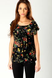 Kim Floral Bow Blouse