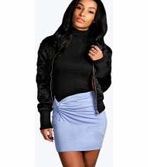 boohoo Knot Drape Mini Skirt - ice azz12190