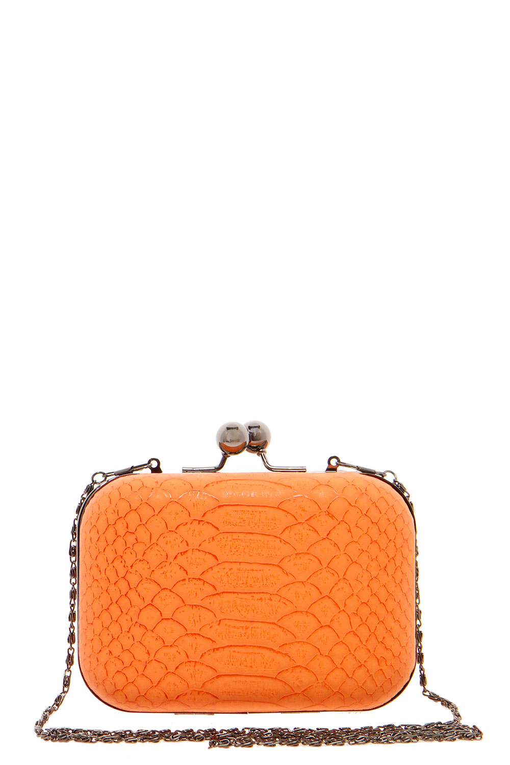 Lana Snake Clutch - orange azz42417