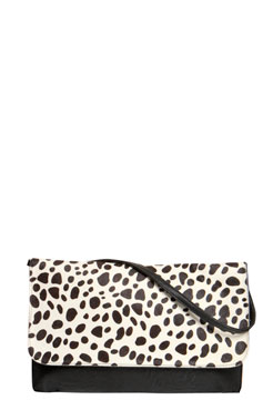 Leona Oversized Dalmation Clutch Female