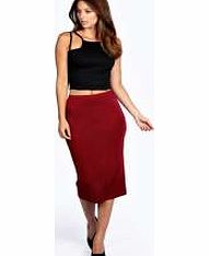 boohoo Lexi Midi Jersey Tube Skirt - berry azz42989