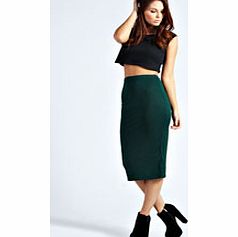 boohoo Lexi Midi Jersey Tube Skirt - bottle azz42989