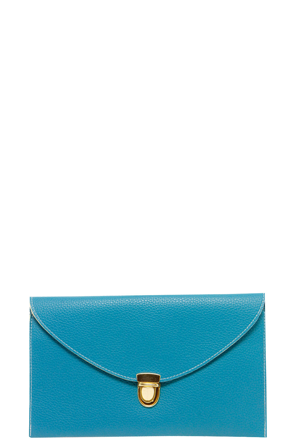 Lily Clasp Fasten Clutch Bag - blue