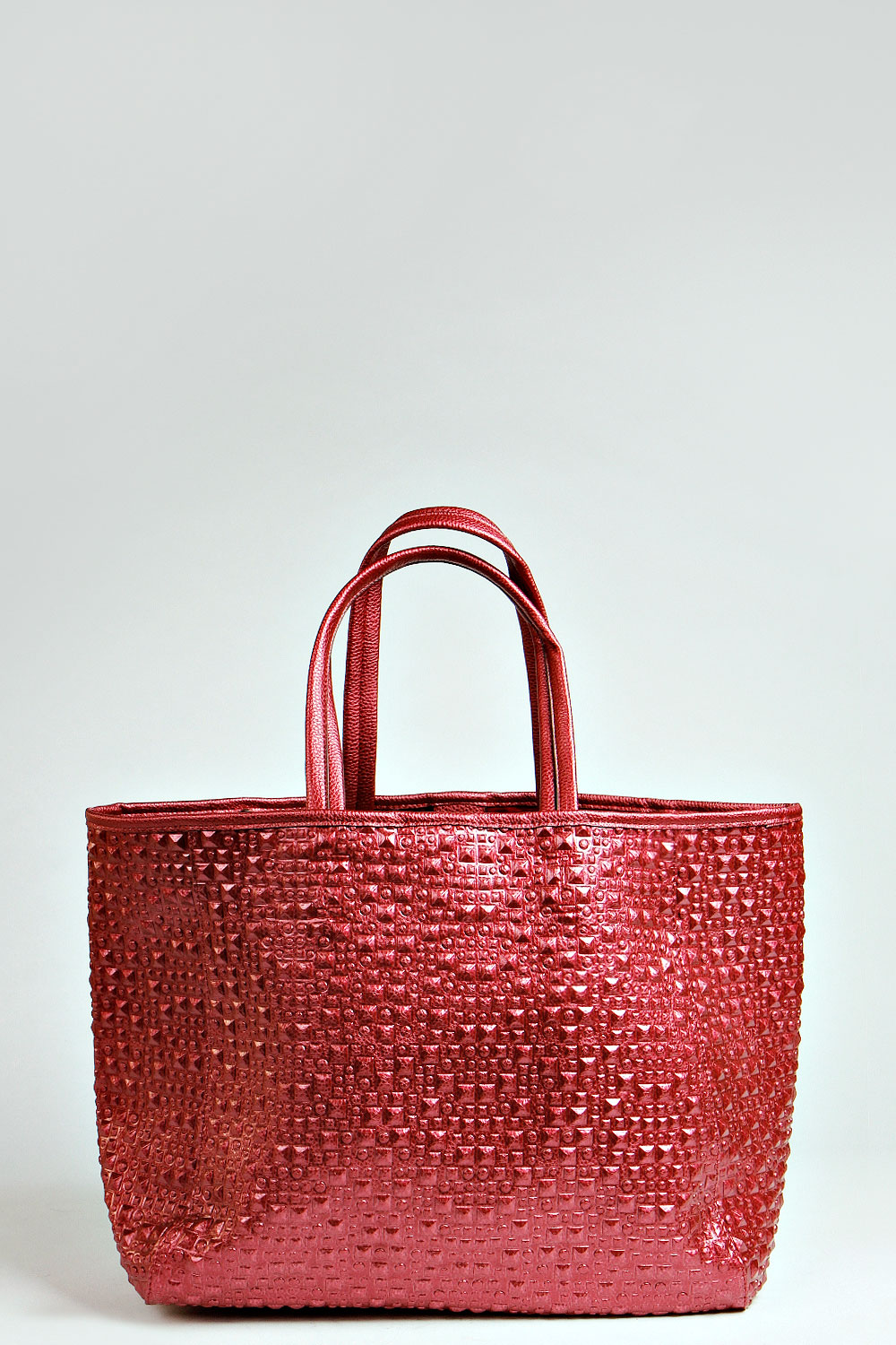 Lisa Stud Effect 2 Way Day Bag - burgundy