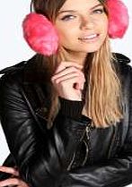 Love Heart Faux Fur Earmuffs - pink azz14721