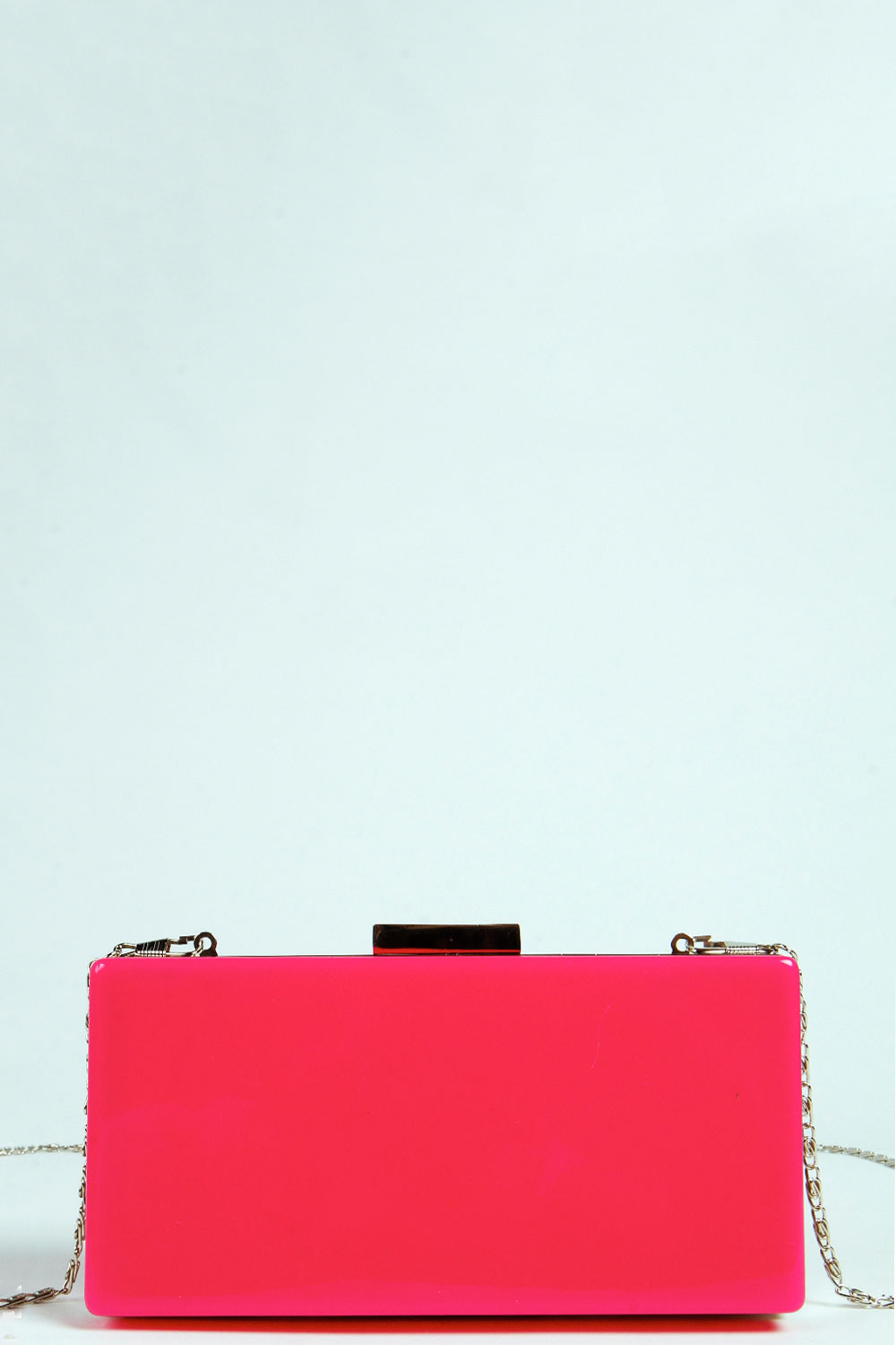 Lydia Perspex Box Clutch - pink, pink