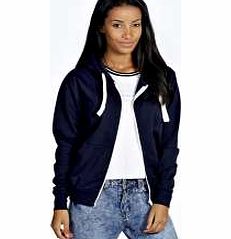 Macy Zip Through Hoody - navy azz20090