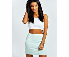 boohoo Maisy Basic Bodycon Mini Skirt - mint azz30781