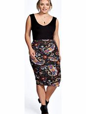 boohoo Melina Paisley Midi Skirt - multi pzz99568