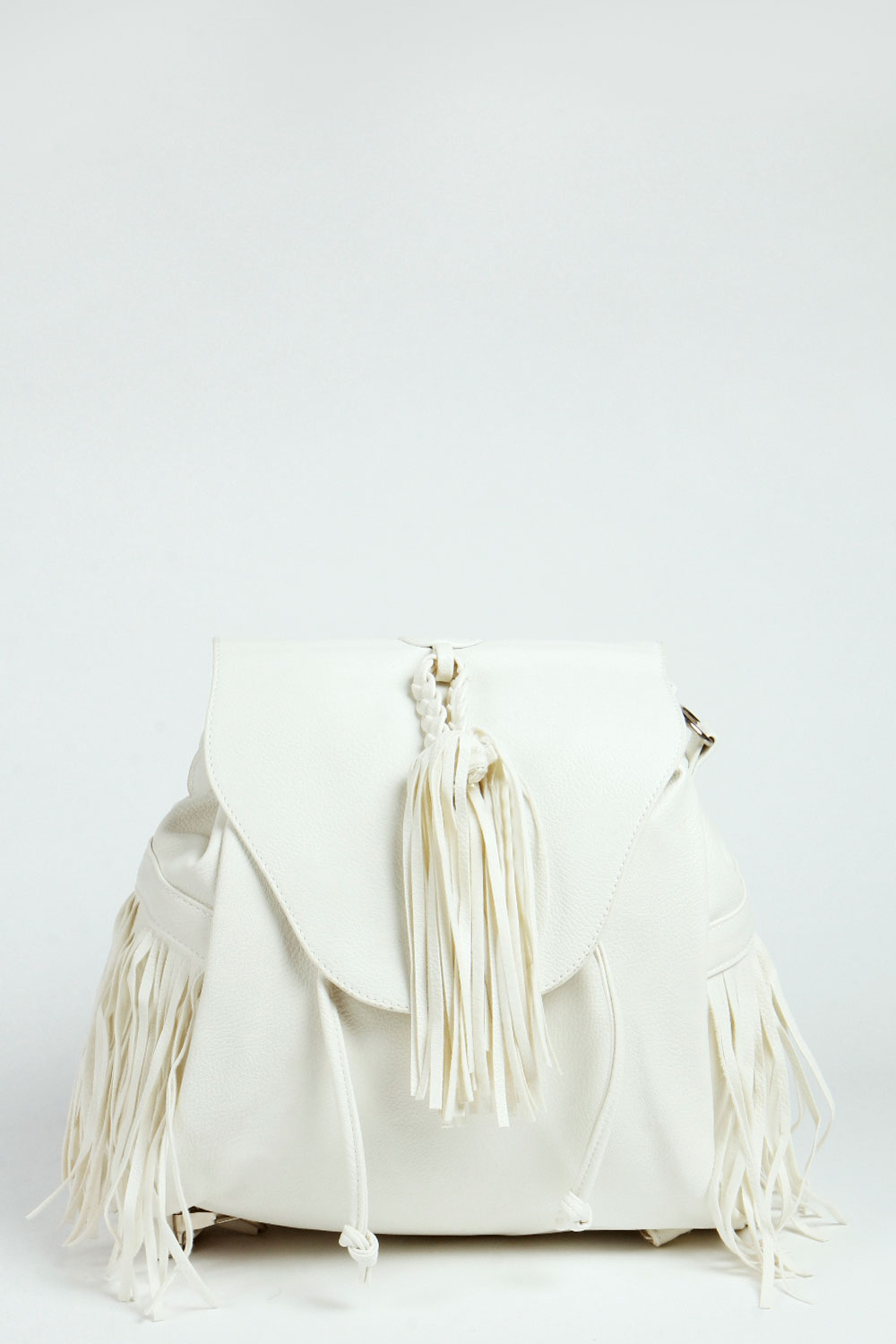 boohoo Mia Tassle Rucksack - cream, cream azz42057