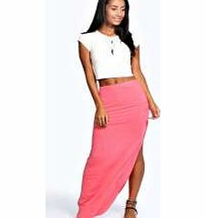 boohoo Michelle Viscose Maxi Skirt - sugar-coral azz51259