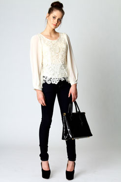 Milly Crochet Detail Blouse