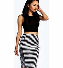 boohoo Monochrome Panel Midi Skirt - multi azz09154