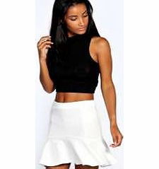 boohoo Neve Seam Detail Drop Waist Skirt - ivory azz23614