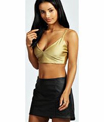 Peyton Disco Strappy Bralet - gold azz27602