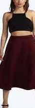 boohoo Plain Full Circle Midi Skirt - berry azz00735