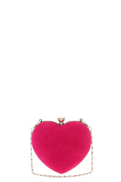 Rebecca Velvet Touch Heart Clutch Female