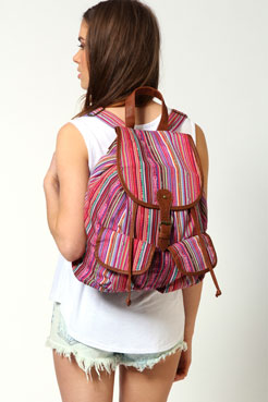 boohoo Rena Tribal Rucksack Female