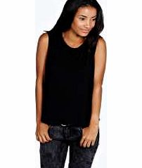 Rosie Dip Hem Tank - black azz19918