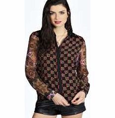 Ruby Contrast Print Long Sleeve Shirt - multi