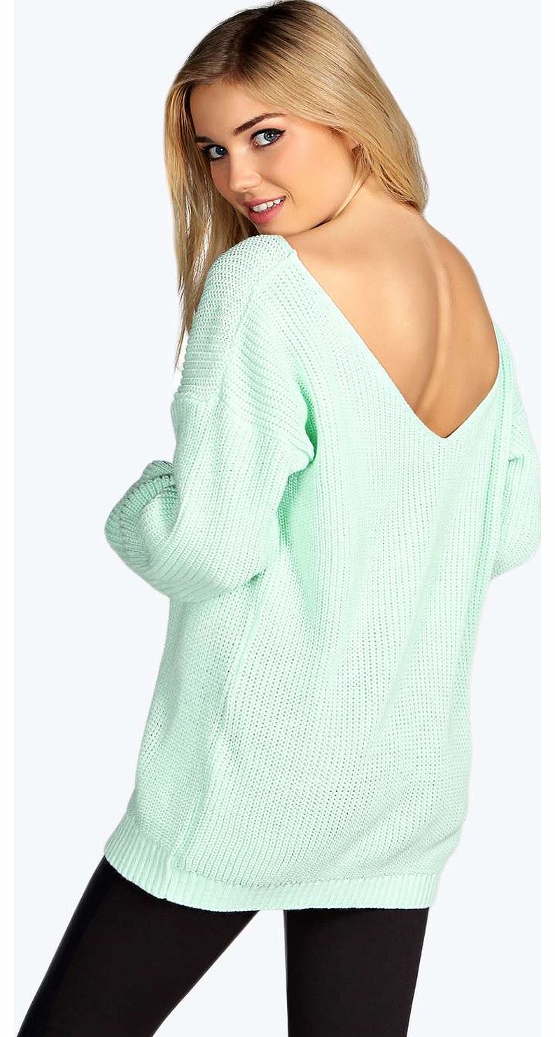 Samiah V Back Jumper - mint azz18891