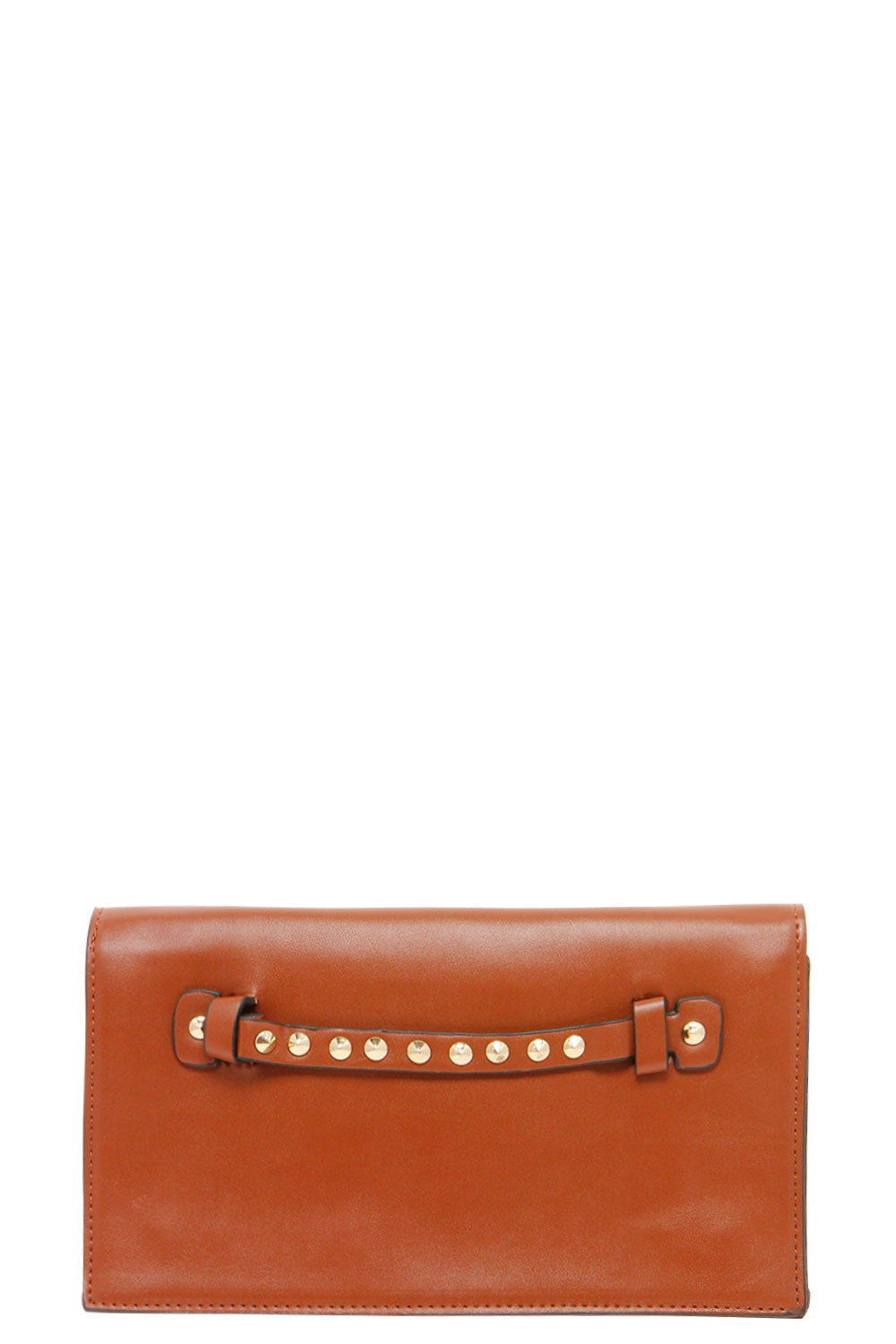 Sara Studded Clutch Bag - tan, tan azz45625